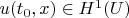 $u(t_0, x) \in H^1(U)$