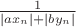 $\frac{1}{|ax_n| + |by_n|}$
