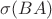 $\sigma(BA)$
