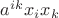 $a^{ik}x_{i}x_{k}$
