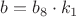 $b=b_8\cdot{k_1}$