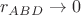 $r_{ABD}\to 0$