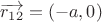 $\overrightarrow{r_{12}} = (-a, 0)$