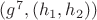 $(g^{7},(h_{1},h_{2}))$