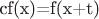 сf(x)=f(x+t)