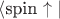 $\langle\text{spin}\uparrow|$