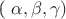 ( \alpha, \beta ,\gamma )