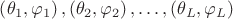 $\left(\theta_{1},\varphi_{1}\right),\left(\theta_{2},\varphi_{2}\right),\ldots,\left(\theta_{L},\varphi_{L}\right)$ $\left(\theta_{1},\varphi_{1}\right),\left(\theta_{2},\varphi_{2}\right),\ldots,\left(\theta_{L},\varphi_{L}\right)$