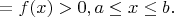 $у=f(x)>0, a\le x\le b.$