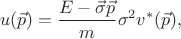 $$u(\vec{p})=\frac{E-\vec{\sigma}\vec{p}}{m}\sigma^2v^*(\vec{p}),$$