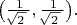 $\bigl(\tfrac{\,1}{\!\sqrt{2\,}\,},\tfrac{\,1}{\!\sqrt{2\,}\,}\bigr).$