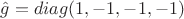 $\hat{g}=diag(1,-1,-1,-1)$ $\hat{g}=diag(1,-1,-1,-1)$