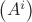 $\left(A^i\right)$