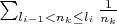 $\sum_{l_{i-1}<n_k\le l_i}\frac{1}{n_k}$