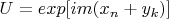 $U=exp[im(x_n+y_k)]$