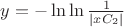 $y=-\ln \ln\frac{1}{|xC_2|}$