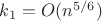 $k_1 = O(n^{5/6})$