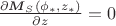 $\frac{\partial \boldsymbol M_S(\phi_*,z_*)}{\partial z}=0$