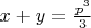 $x+y=\frac{p^3}3$