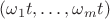 $(\omega_1 t, \ldots, \omega_m t)$