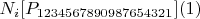 $N_i[P_{1234567890987654321}](1)$