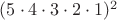 $(5\cdot4\cdot3\cdot2\cdot1)^2$
