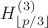 $H^{(3)}_{\lfloor p/3\rfloor}$