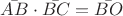 $\bar{AB} \cdot \bar{BC}=\bar {BO}$
