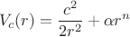 $$V_c(r)=\frac{c^2}{2r^2}+\alpha r^n$$