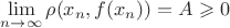 $\mathop{\lim}\limits_{n\to\infty}\rho(x_n,f(x_n))=A\geqslant0$