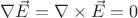 $\nabla \vec E=\nabla \times \vec E =0$