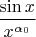 $\dfrac{\sin x}{x^{\alpha_0}}$