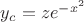 $y_c =z e^{-x^2}$