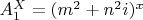 $A_1^X=(m^2+n^2i)^x$