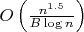 $O\left({n^{1.5}\over B\log n}\right)$