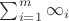 $\sum_{i=1}^{m}{\infty_i}$