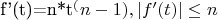 f'(t)=n*t^(n-1), |f'(t)|\leq n