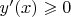 $y'(x)\geqslant0$