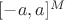 $[-a,a]^M$