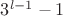 $3^{l-1}-1$