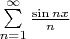 $\sum\limits_{n=1}^\infty \frac{\sin nx}{n}$