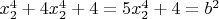 $x_2^4+4x_2^4+4=5x_2^4+4=b^2$