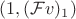 $(1,(\mathcal Fv)_1)$