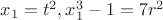 $x_1=t^2, x_1^3-1=7r^2$