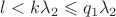 $l < k\lambda_2 \leqslant q_1 \lambda_2$