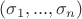 $(\sigma_1, ... ,\sigma_n)$