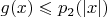 $g(x) \leqslant p_2(|x|)$
