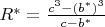$R^*=\frac{c^3-(b^*)^3}{c-b^*}$