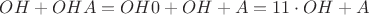 $OH+OHA=OH0+OH+A=11 \cdot OH+A$