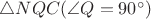 $\bigtriangleup NQC (\angle Q = 90^\circ)$